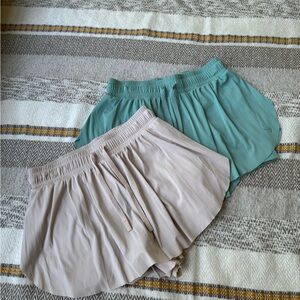 JoyLab Teal and Beige Activewear Shorts Set